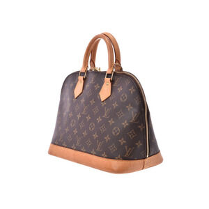 Louis Vuitton Brown Alma Monogram Handbag Leather